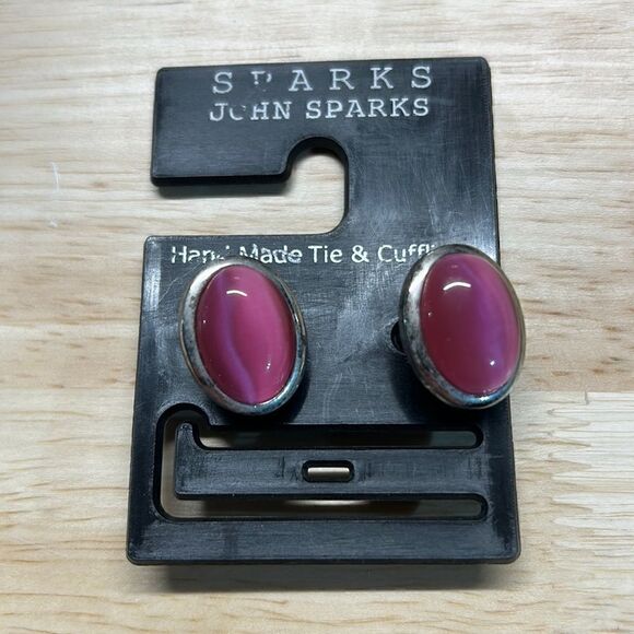 John Sparks Pink Cuff Links - Picture 1 of 3